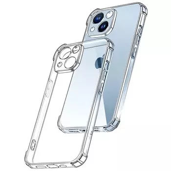 Толстый противоударный силиконовый прозрачный чехол для iPhone 15 15 Pro Max 14 14 Plus 13 13 Mini 12 Pro 11 защитный чехол задняя крышка For iPhone 14 прозрачный
