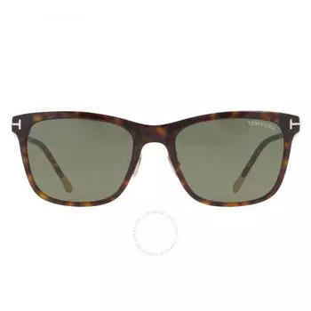 Tom Ford Зеленые прямоугольные мужские солнцезащитные очки FT0955 D 52N 57
