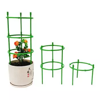 Tomato Cages Trellis Plastic Column Vine Plant Bracket Potted Plant Flower Tomato Support Pile Stackable Tomato Tower Plant Cage