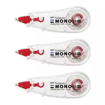 Tombow Pencil Correction Tape 5mm MONO Mono CC Adhesion Single Use Type 6m 3 Pieces (Mini Size/High Tape) KCB-326 (CTCC53)