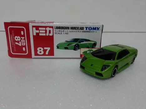 Томика Нет. 87 Lamborghini Murcielago, произведенный в Китае, первый ограниченный цвет, складское хранение, сумасшедший круглый чехол для мини-автомобиля, доставка со склада Amazon