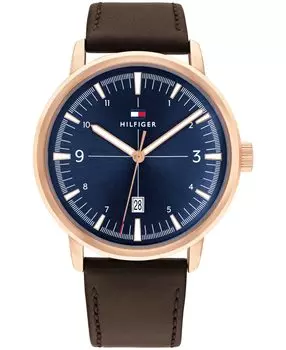 Tommy Hilfiger Часы Tommy Hilfiger 1710510 темно-коричневая кожа Мужские [предмет]