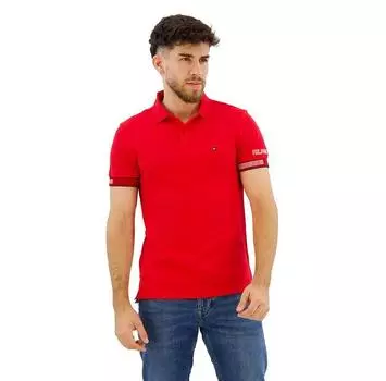 Tommy Hilfiger Flag Cuff поло с короткими рукавами S