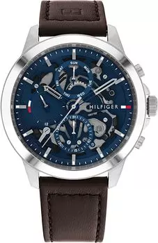 Tommy Hilfiger Tommy Hilfiger 1710476 Часы с кожаным ремешком Skeleton Мужские [Товар]