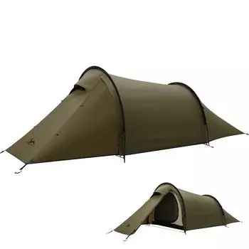 TOMOUNT Solo Tunnel Lightweight Mountain 20D 2-комнатная палатка с простой установкой, палатка, палатка, скалолазание, нейлон, PU3000 мм, внутренняя, компактная, сборная, для ходьбы, зелёный