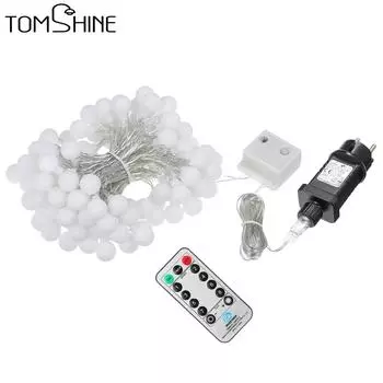 Tomshine 13M / 42.7Ft 3.6W 100LED Глобус Струнный свет с пультом дистанционного управления Многоцветный 8 Различные UK Plug