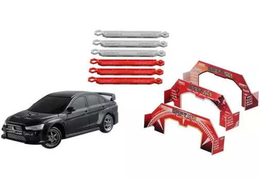 TOMY Drift Package Nano Transcendence Doriteku Course Set Super gate Hen Mitsubishi Lancer Evolution X Black