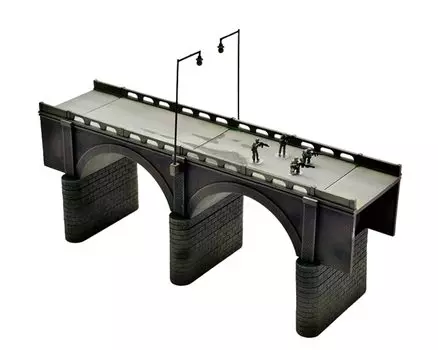 Tomytec GeoColle Combat Series DCM13 Ruined Bridge Painted Plastic Model 316343 1/144