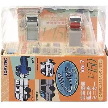 Tomytec The Car Collection Commercial Vehicles Past and Present Edition Subaru Sambar Truck Set of 2 Single Item [4B] 1/150 Vol.7 (White/Red Cap)