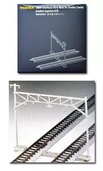 TOMYTEC TOMIX N Gauge Double Track Overhead Line Pillar Modern Model Set of 6 3004 Railway Model Supplies