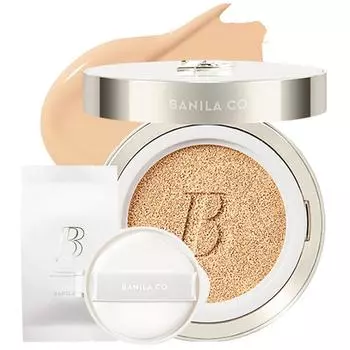 Тональная основа Banila Co Covericious Ultimate White Cushion Foundation 14 г + сменный блок 14 г, набор, 23 оттенка Medium, 1 шт.
