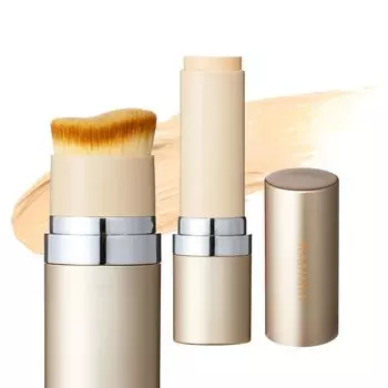 Тональная основа KAMIKA Silky Stick Foundation скрывает темный цвет основы под макияж, содержит 15 косметических ингредиентов, таких как бежевый флакон [с кисточкой, кругами,