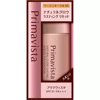 Тональная основа Kao Sofina Prima Vista Natural Glow Lasting Liquid Beige-Oakle 05 30 мл (жидкость, гель, крем) Тщательно встряхните, пока не услышите тикающий звук.