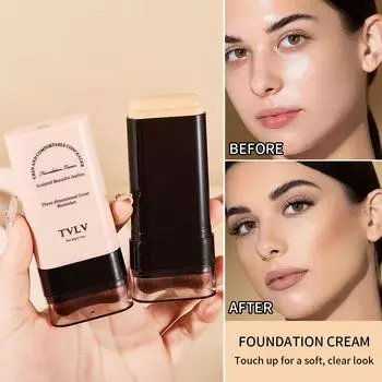 Тональный крем Eraser Foundation Stick 20 г, с кисточкой для осветления тона кожи, жидкая основа, стойкий консилер для макияжа 20g/pcs