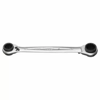 TONE 4WAY Ratchet Box Wrench Width across flats 16 x 17 x 18 x 19 mm HPRMW-1619 серебряный