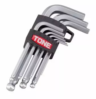 Набор шаровых ключей TONE BS900 9 предметов L-типа Содержимое серебряный