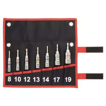 TONE Compact socket set for electric drill 2BNC700 Bit insertion Black Contents 7 items