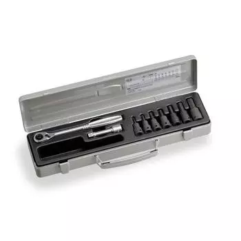 TONE Hexagon socket wrench set KH3072 Drive angle Silver 9 items (strong type) 9.5mm (3/8 ) Contents