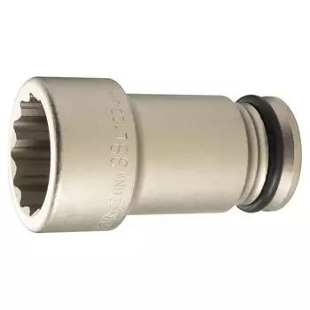 TONE Long socket for impact Drive angle Width across flats 38mm (12 squares) 6NW-38L100 19.0mm (3/4 )