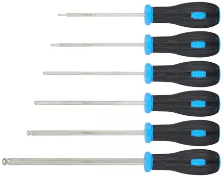 TONE Набор отверток Power Grip Ball Point Driver Set PGBPD600 Blue 6 предметов Содержимое синий
