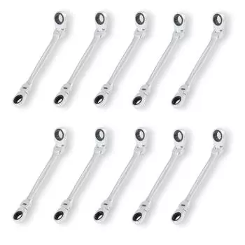 TONE Ratchet 12 x Pack of 10 Double-Ended Wrench, RMFW-1214-10S, 14mm,