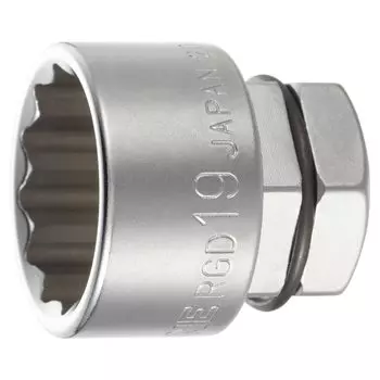 TONE Socket box Width across flats 19mm (for 12-sided wrench) HPRGD-19 серебряный