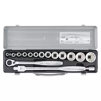 Набор торцевых ключей TONE Drive 16 Silver, 12,7 мм (1/2 ), 770M, Содержание Части,