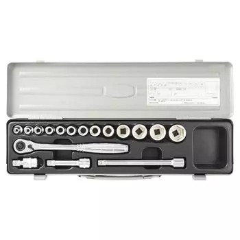 Набор торцевых ключей TONE 1560MS Drive Silver Содержимое 17 предметов 9,5 мм (3/8 )
