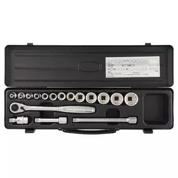 TONE Набор торцевых ключей 1570MBK Drive Black Содержимое 17 предметов 9,5 мм (3/8 ) серебряный