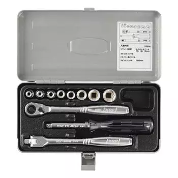 TONE Socket Wrench Set 1850M Drive Silver Contents 11 items 6.35mm (1/4 ) серебряный