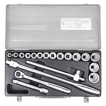 Набор торцевых ключей TONE 260 Drive Silver Inch Содержимое 19 предметов 12,7 мм (1/2 ) серебряный