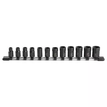 Tone Tornado Socket Set with Holder HTR312 3/8 Insertion Angle: 0.4 inches (9.5 mm), Contents: 12 Pieces