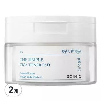 Тонер-пластины Scinic The Simple Cica, 60 упаковок, 2 шт.