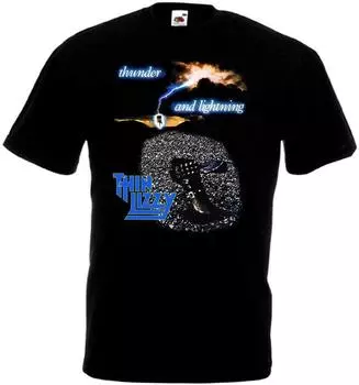 Тонкая футболка унисекс LizzyThunder And Lightning V29 Hard Rock Blacks S