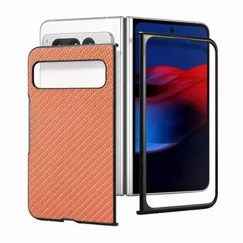 Тонкий чехол для мобильного телефона с защитой от пыли для Google Pixel Fold Pixelfold Складной чехол из углеродного волокна для Google Pixel Fold for pixel Fold чёрный