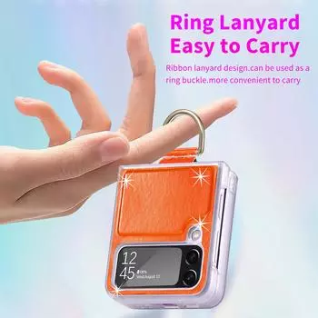 Тонкий чехол-сумка для телефона с кольцом для пальца для Samsung Galaxy Z Flip 4 5g Flip4 Flip3 Flip 3 Противоударный чехол для Samsung Flip4 for Samsung Z Flip 3 красный