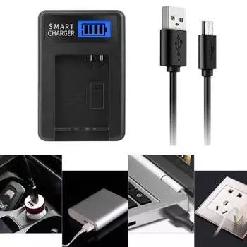 Тонкое и легкое зарядное устройство USB для камер с ЖК-экраном для камер Canon NB-10L NB10L Простое управление питанием