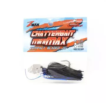 Тонущая приманка Zman Chatterbait Mini Max, 1/4 унции, черный, синий (7791)