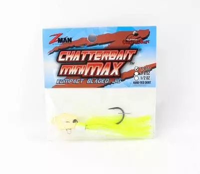 Тонущая приманка Zman Chatterbait Mini Max 1/4 унции Шартрез/Белый (7814)