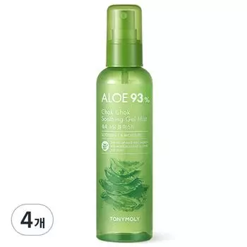 Tony Moly Aloe Moist Успокаивающий гель-спрей, 4 шт., 150 мл