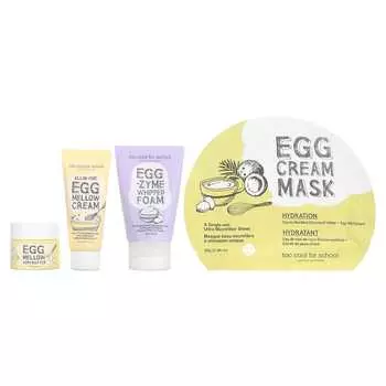 Too Cool for School, мини-набор средств по уходу за кожей Egg-Sential, 4 предмета