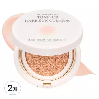 Too Cool For School Tone Up Bare Sun Cushion SPF50+ PA++++, 15g, 2 pieces