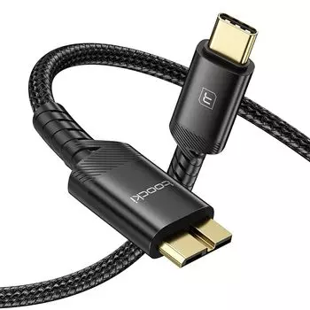 toocki[0.5M+0.5M] Набор из 2 USB C - MicroB USB-кабелей Кабель USB3.0 Тип A Male - Micro Type B Male Внешний HDD/SSD Поддерживает жесткие диски/HD-камеры,