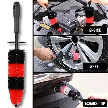 Tool engine grille car truck motor detailing brush cleaner car wheel brush wheel rim красный