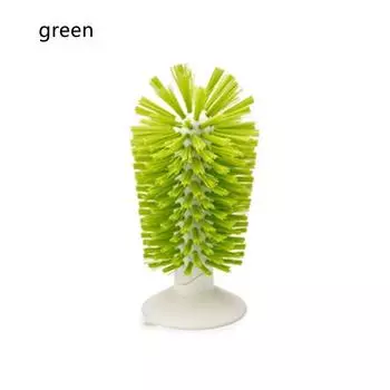 Tool Strong Suction Cup Scrubber Sink Suction Cup Brush Cup Mugs Cleaner Lazy Use Cleaning Brush зелёный