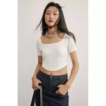 Топ HM Corset Style Белый