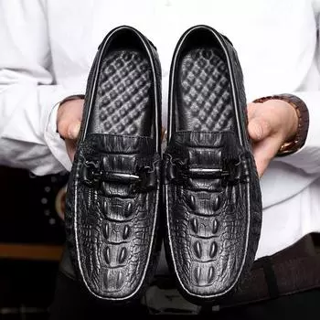Top Quality Luxury Men s Shoes Genuine Leather Casual Shoes Male Slip on Loafers For Men Moccasins Comfortable Driving Shoes Man 38