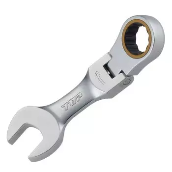 Top Swing short ratchet combination Width across flats 8mm Swing angle Feed angle Short type (TOP) 180° 5° FRC-8S