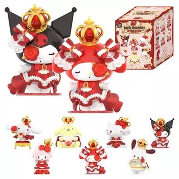 TOP TOY Sanrio Rose Night Series Gachapon Blind Box Figure Soft Vinyl PVC Gift Birthday Toy Romantic Evening Party Kuromi My Melody Character [1