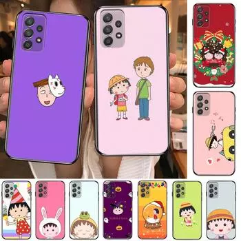 TOPLBPCS Chibi Maruko Phone Case Hull For Samsung Galaxy A70 A50 A51 A71 A52 A40 A30 A31 A90 A20E 5G a20s Black Shell Art Cell C Galaxy A51